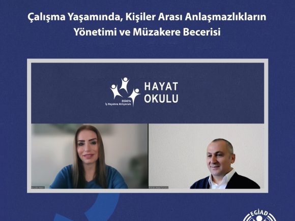 Hayat Okulu Programının üçüncü eğitimi Prof. Dr. Abbas Türnüklü ile “Çalışma Yaşamında, Kişiler Arası Anlaşmazlıkların Yönetimi ve Müzakere Becerisi” üzerine gerçekleştirildi.