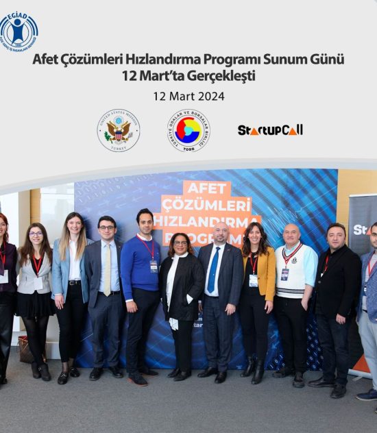 Afet Çözümleri Hızlandırma Programı Sunum Günü 12 Mart’ta Tobb Ankara’da gerçekleşti.